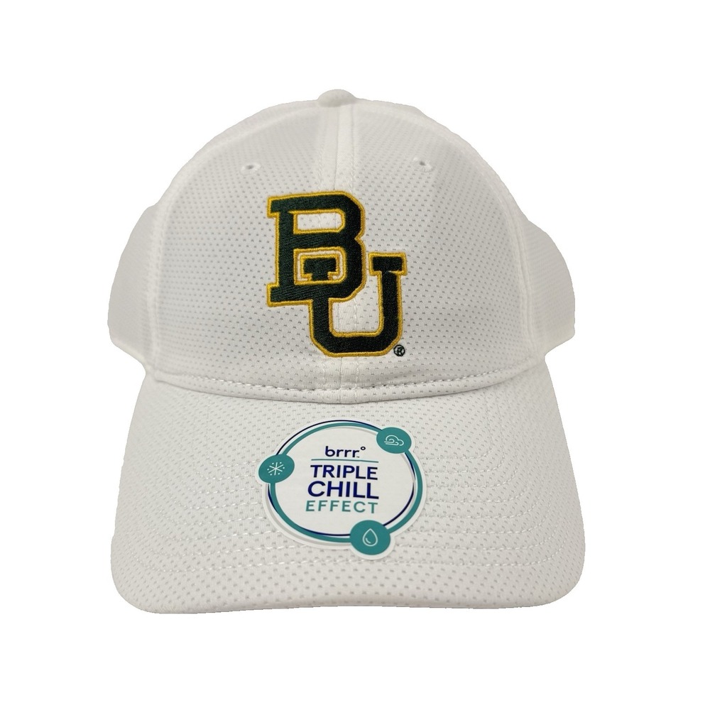 Baylor Bears University Hat White Dad Cap Cooling Summer Strapback Adjustable